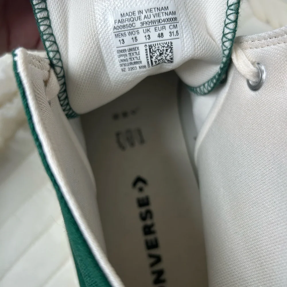 Converse Dark Green Custom Lug Sole Sneaker Men’s size 13 EUC - Picture 4 of 6